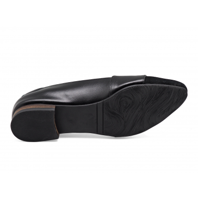 Women Courts Flat HSC-74 Black Suede-Black Nappa